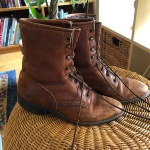 Vintage leather booties